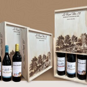 Trio' Alberdi, Ardanza y Arana Caja Madera Pirograbada